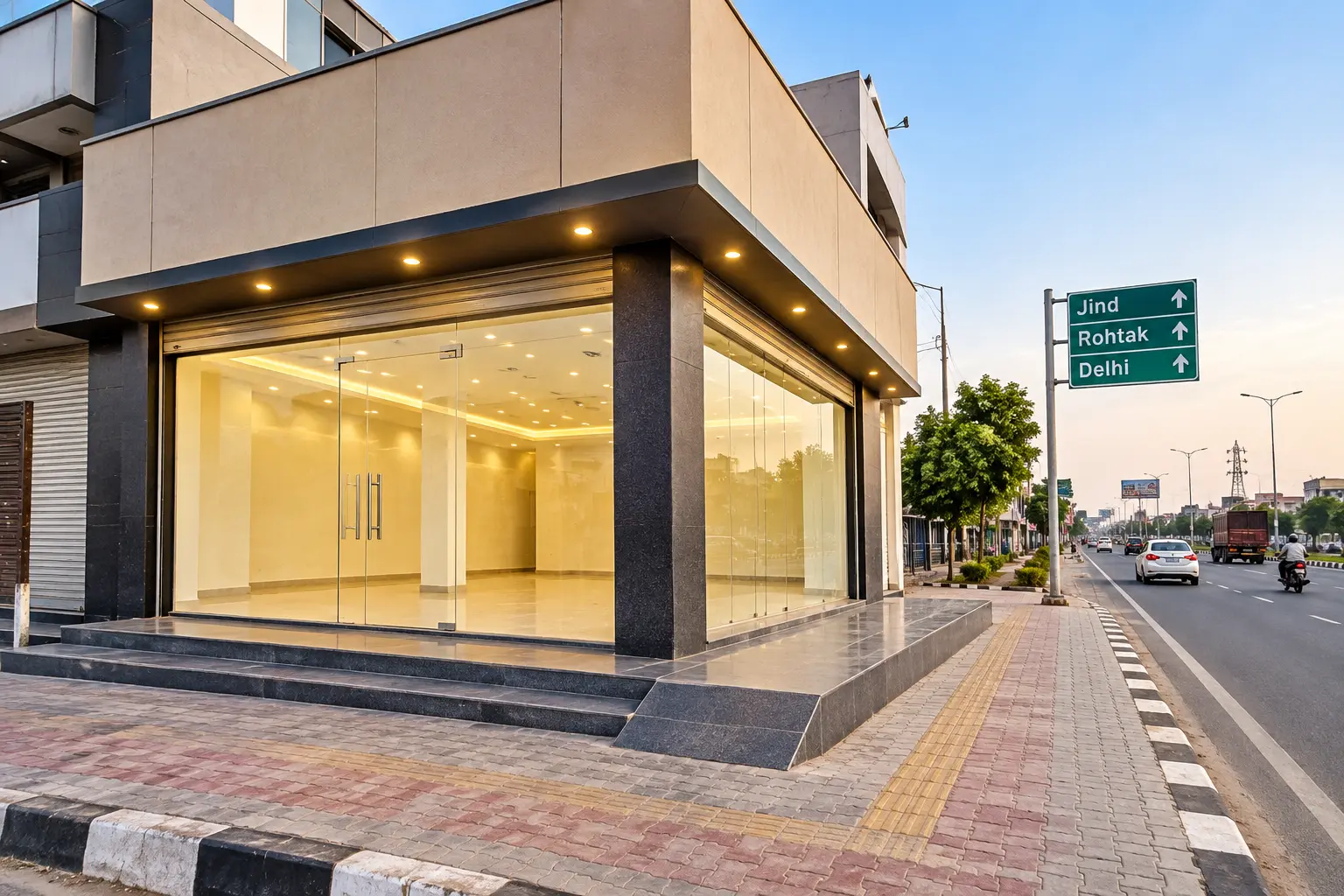 Commercial shop for sale on the main bypass road in Jind