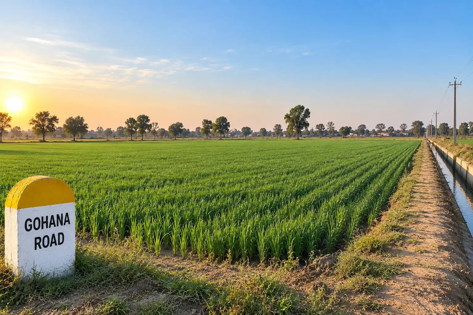 Agricultural land for sale near Jind with tubewell and road access